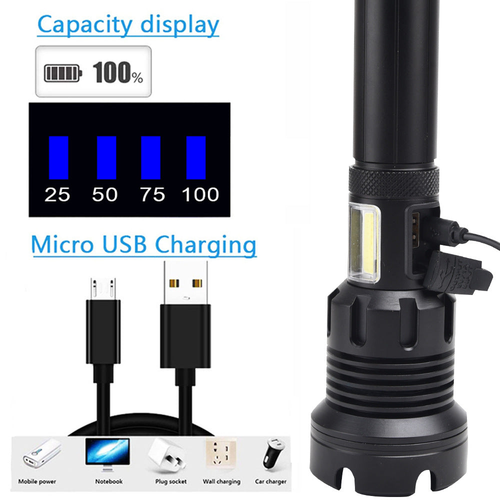 XHP90 COB Rechargeable LED Tactical Flashlight