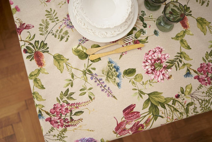 Botanical Floral Tablecloth