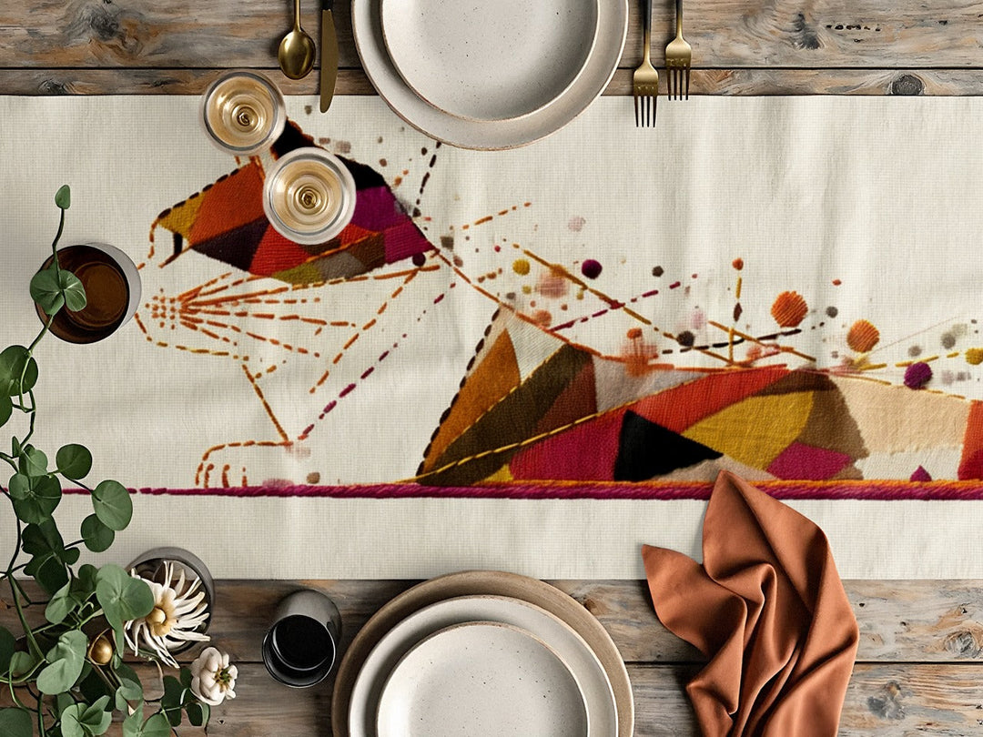Gilded Cat Table Runner